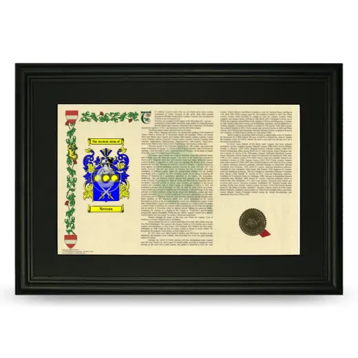 Neveux Deluxe Armorial Landscape Framed- Black
