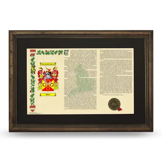 News Deluxe Armorial Landscape Framed - Brown