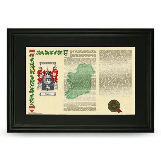 Neylan Deluxe Armorial Landscape Framed- Black