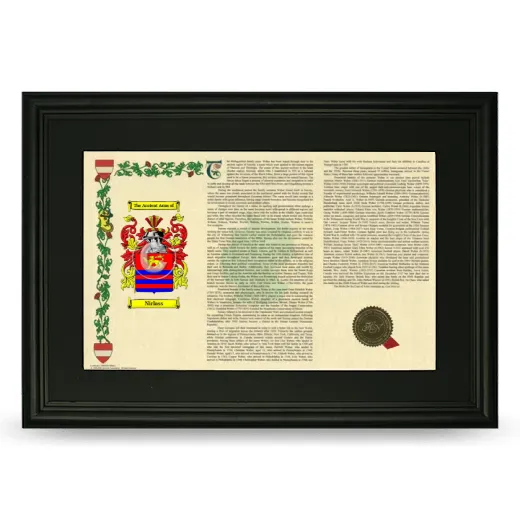 Niclass Deluxe Armorial Landscape Framed- Black
