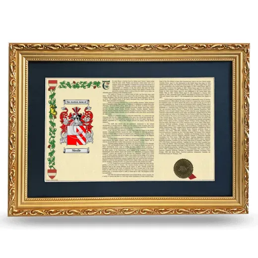 Nicolle Deluxe Armorial Landscape Framed - Gold