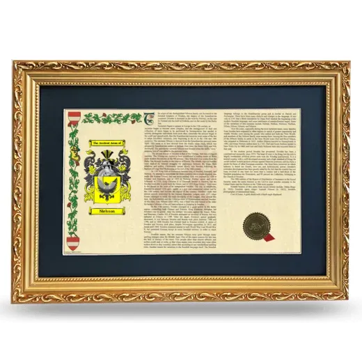 Nielsson Deluxe Armorial Landscape Framed - Gold