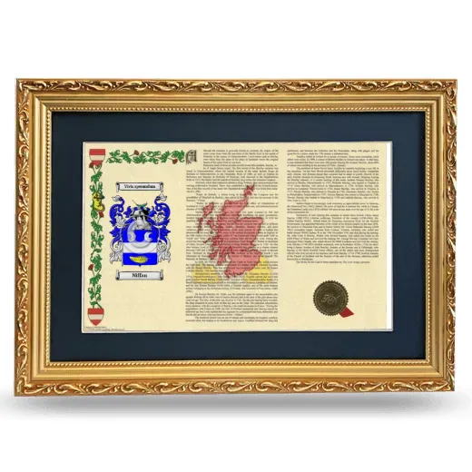 Niffan Deluxe Armorial Landscape Framed - Gold