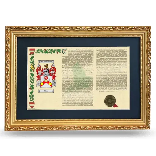Nilen Deluxe Armorial Landscape Framed - Gold