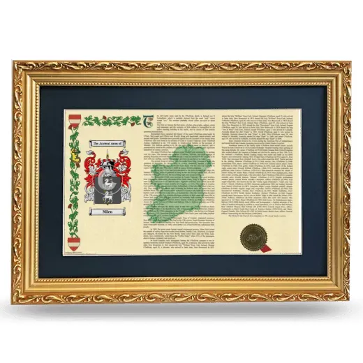 Nilen Deluxe Armorial Landscape Framed - Gold