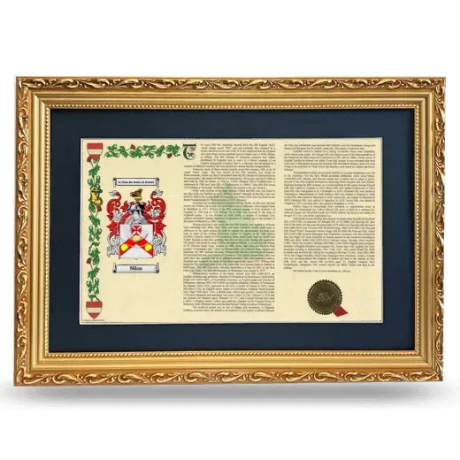Nilon Deluxe Armorial Landscape Framed - Gold