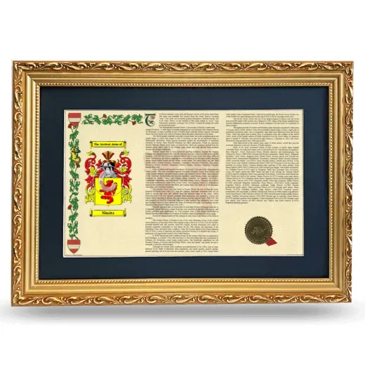 Nimitz Deluxe Armorial Landscape Framed - Gold