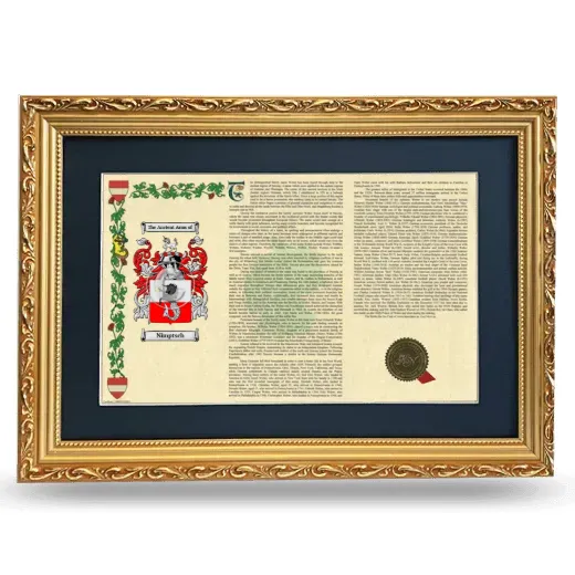 Nimptsch Deluxe Armorial Landscape Framed - Gold