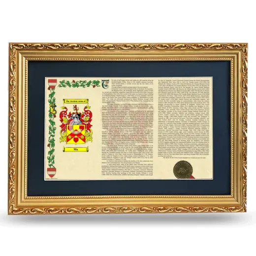 Nix Deluxe Armorial Landscape Framed - Gold