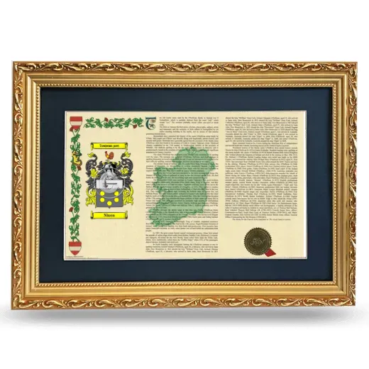 Nixon Deluxe Armorial Landscape Framed - Gold