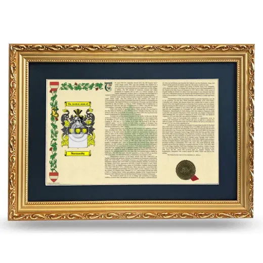 Normanby Deluxe Armorial Landscape Framed - Gold