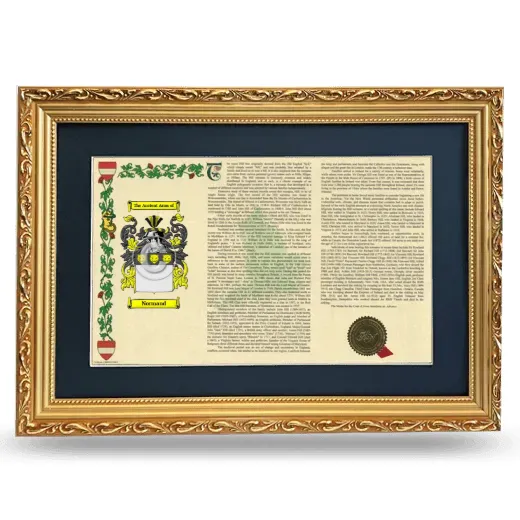 Normand Deluxe Armorial Landscape Framed - Gold