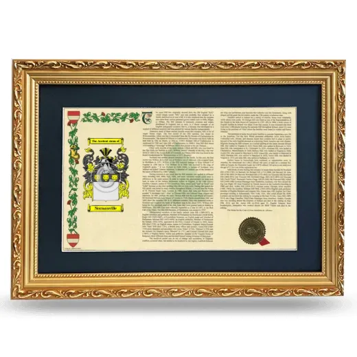 Normanville Deluxe Armorial Landscape Framed - Gold