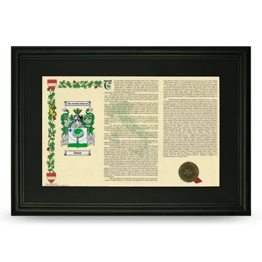 Notoe Deluxe Armorial Landscape Framed- Black