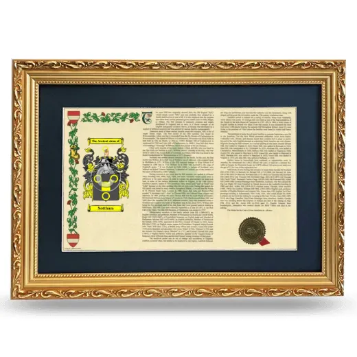 Nottham Deluxe Armorial Landscape Framed - Gold