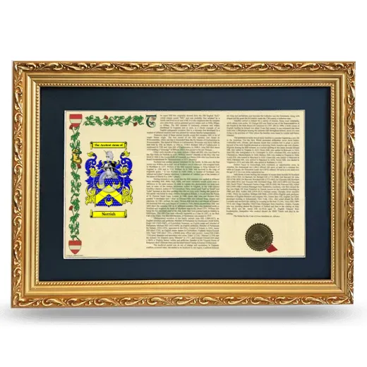 Nottish Deluxe Armorial Landscape Framed - Gold