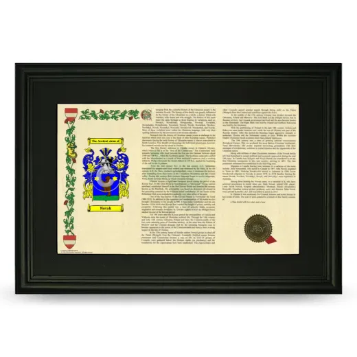 Novak Deluxe Armorial Landscape Framed- Black