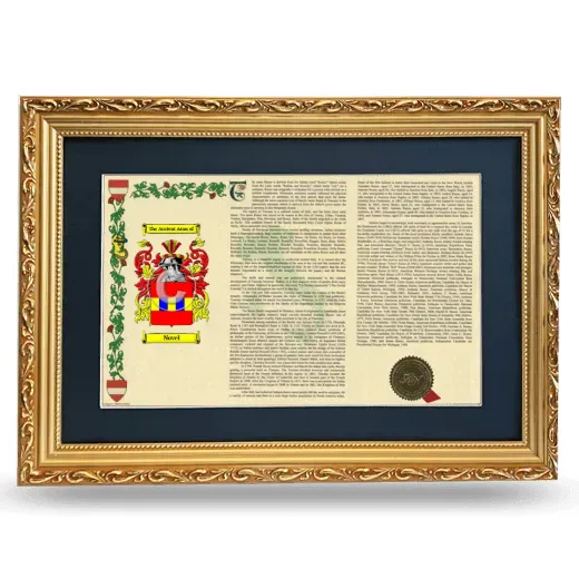 Novel Deluxe Armorial Landscape Framed - Gold