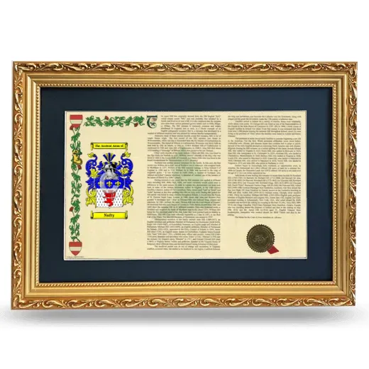 Nufty Deluxe Armorial Landscape Framed - Gold