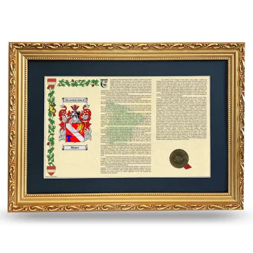 Nunez Deluxe Armorial Landscape Framed - Gold