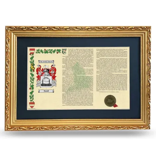 Nutall Deluxe Armorial Landscape Framed - Gold