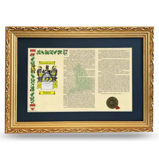 Nutbrown Deluxe Armorial Landscape Framed - Gold