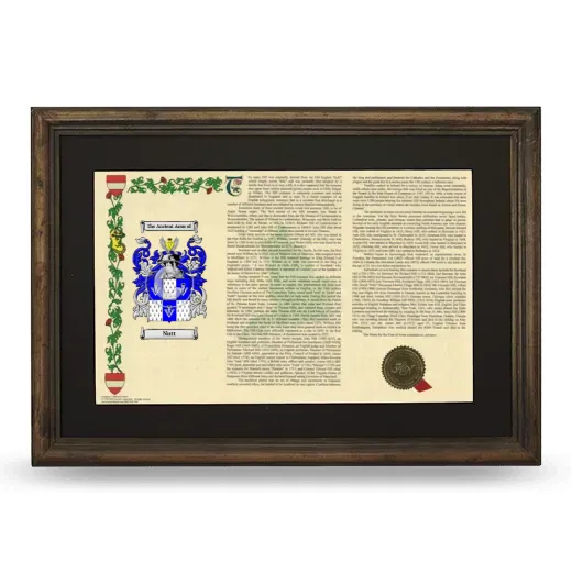 Nutt Deluxe Armorial Landscape Framed - Brown