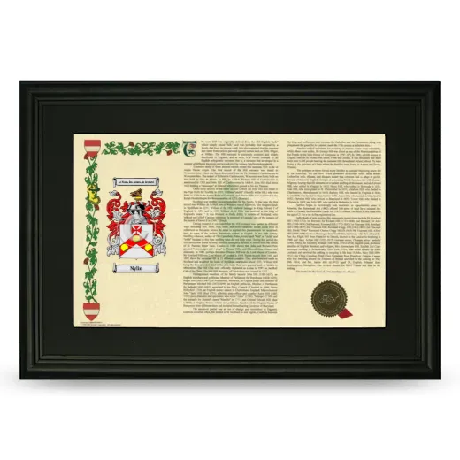 Nylin Deluxe Armorial Landscape Framed- Black
