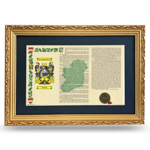 O curry Deluxe Armorial Landscape Framed - Gold