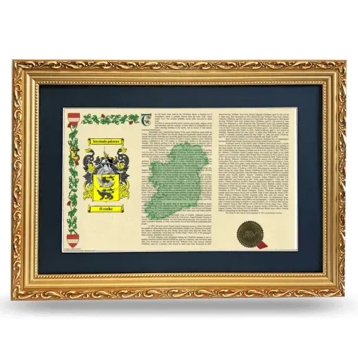 O rorke Deluxe Armorial Landscape Framed - Gold