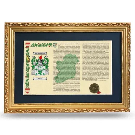 O' hare Deluxe Armorial Landscape Framed - Gold