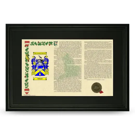 Ochard Deluxe Armorial Landscape Framed- Black
