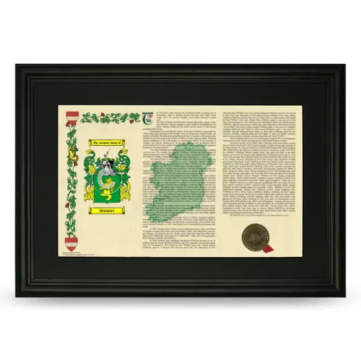 Oconner Deluxe Armorial Landscape Framed- Black
