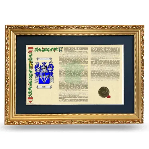 Oddet Deluxe Armorial Landscape Framed - Gold
