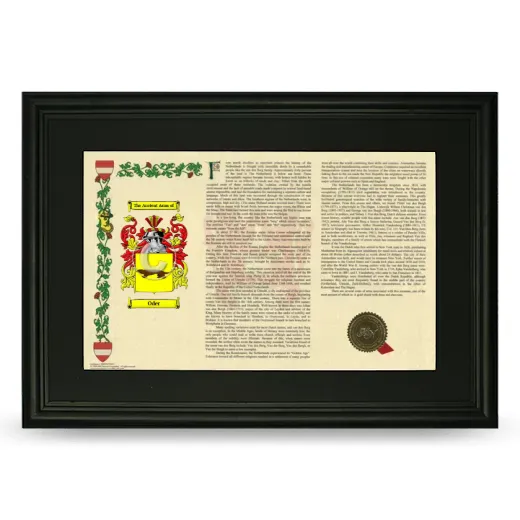 Oder Deluxe Armorial Landscape Framed- Black