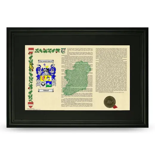 Odonel Deluxe Armorial Landscape Framed- Black