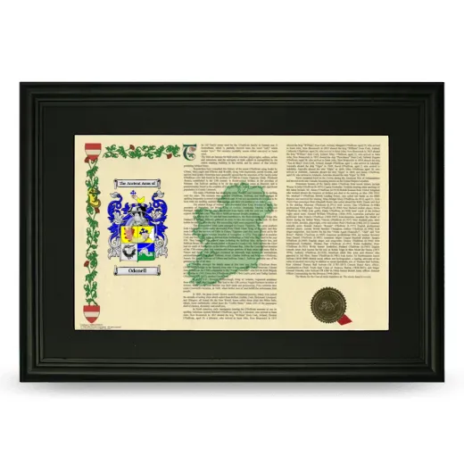Odonell Deluxe Armorial Landscape Framed- Black