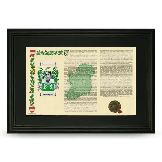Odonoghue Deluxe Armorial Landscape Framed- Black