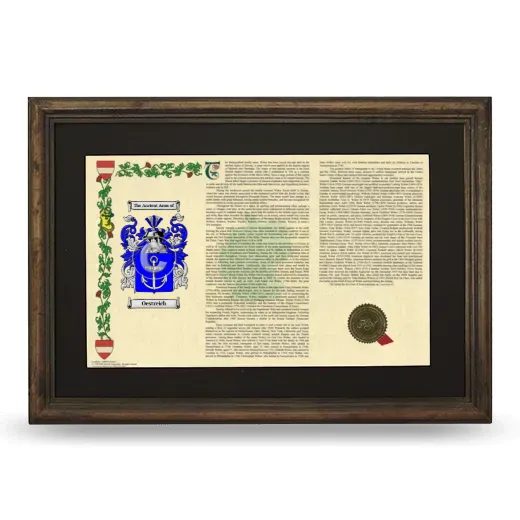 Oestreich Deluxe Armorial Landscape Framed - Brown