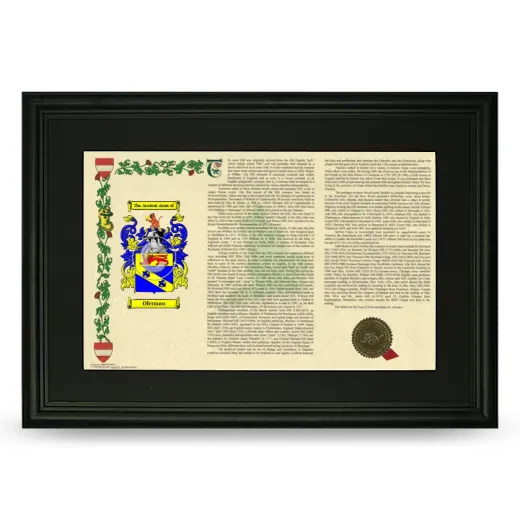 Oferman Deluxe Armorial Landscape Framed- Black