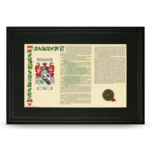 Ogea Deluxe Armorial Landscape Framed- Black
