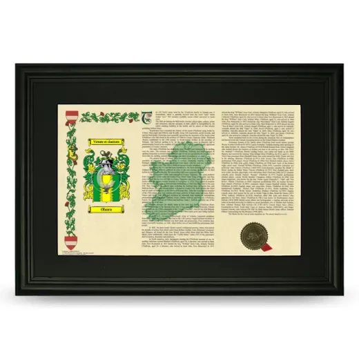 Ohoro Deluxe Armorial Landscape Framed- Black