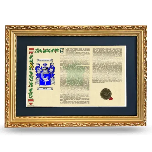 Oisel Deluxe Armorial Landscape Framed - Gold