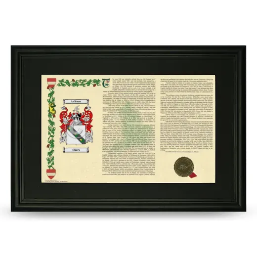 Okers Deluxe Armorial Landscape Framed- Black