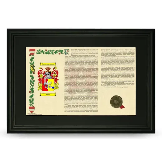 Olaf Deluxe Armorial Landscape Framed- Black