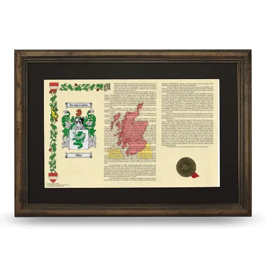 Olan Deluxe Armorial Landscape Framed - Brown