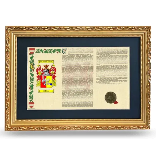 Olffson Deluxe Armorial Landscape Framed - Gold