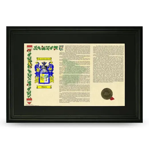 Olmera Deluxe Armorial Landscape Framed- Black