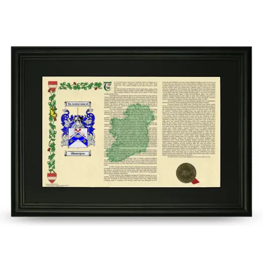 Olonergan Deluxe Armorial Landscape Framed- Black