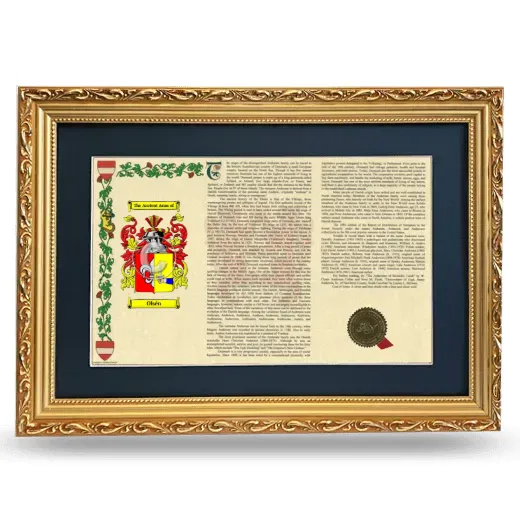 Olsén Deluxe Armorial Landscape Framed - Gold